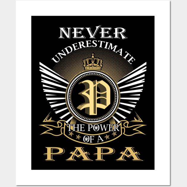 Never Underestimate PAPA Wall Art by Nap